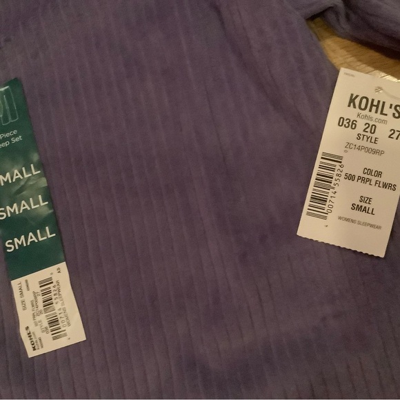 Croft & barrow purple long sleeve sleeping pajama top size small - Picture 3 of 4